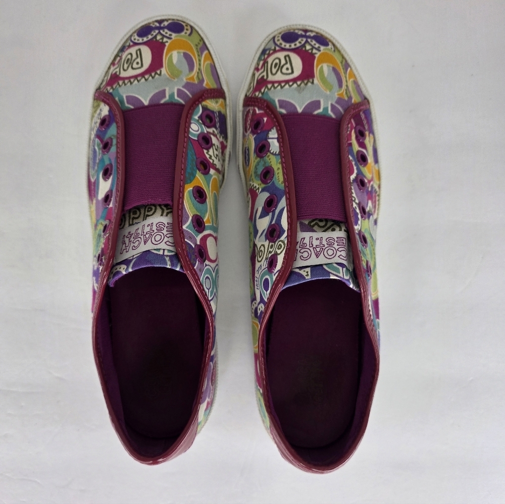Coach Y2k Barrett Pop Graphic Multicolor Punk Preppy Slip-On Sneakers Size 9.5 B - Picture 11 of 16